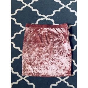 Crushed Velvet Mini Skirt